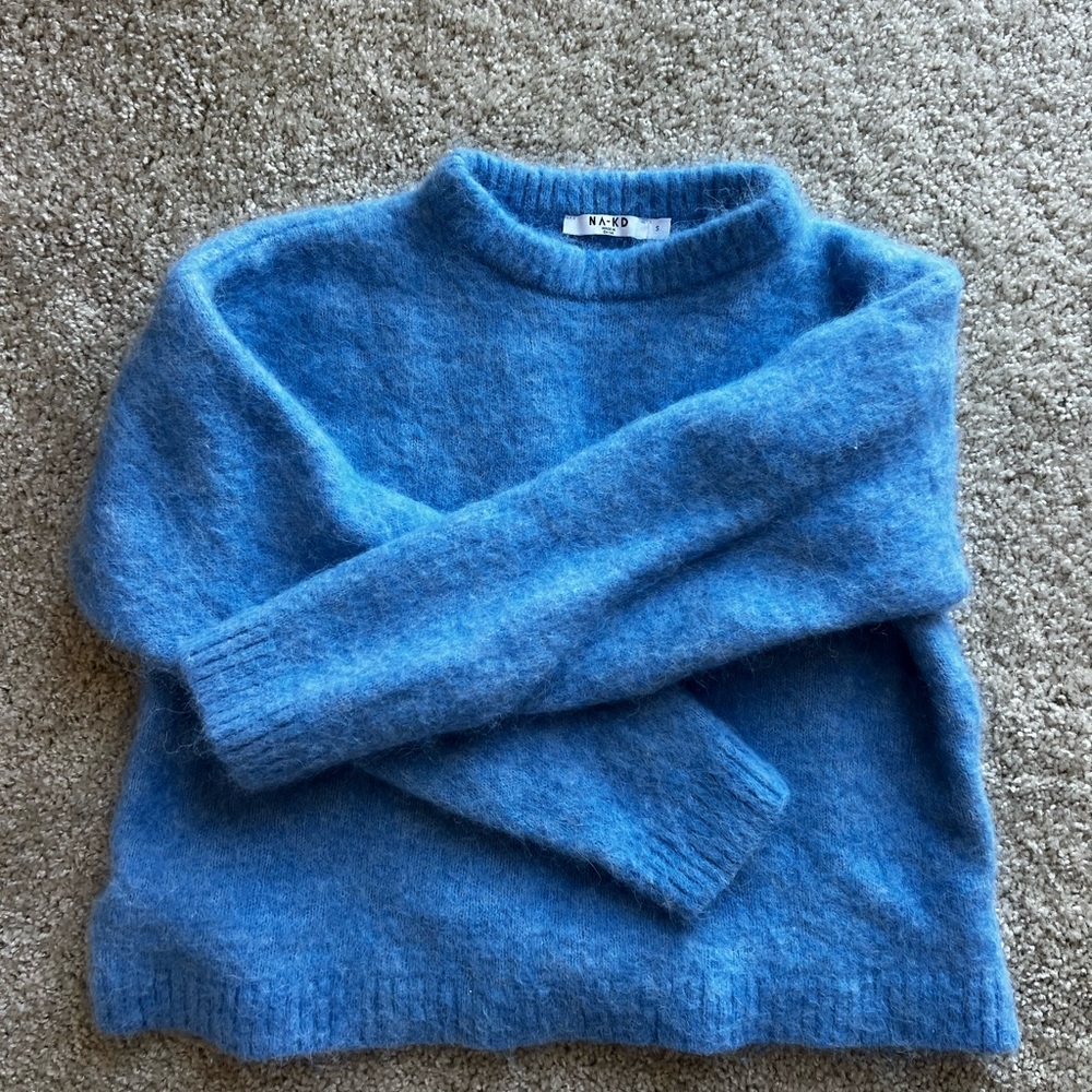 Cozy Blue Sweater NAKD size S oversized - Picture 2 of 4